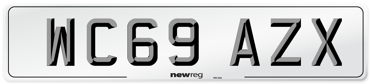 WC69 AZX Number Plate from New Reg